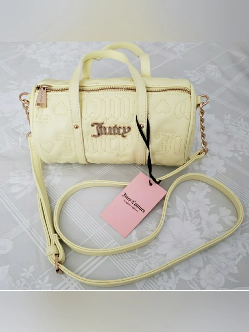 Juicy Couture Bestsellers Yellow Mini Barrel Crossbody Bag NWT